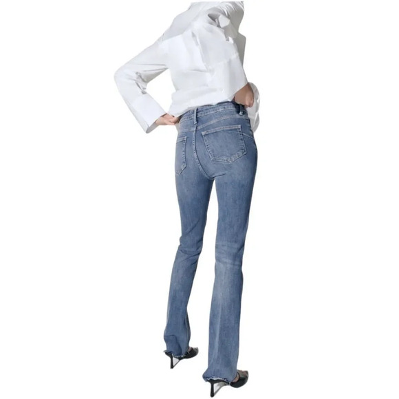 ZARA | Blue | ZW HIGH RISE BOOTCUT JEANS - Picture 6 of 12